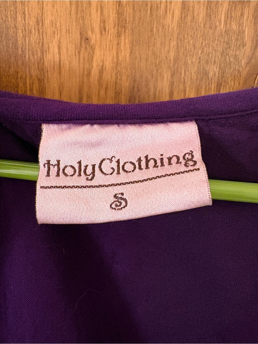Holy Clothing Purple Tauriel Overdress with Green Vine Embroidery - Picture 4 of 5
